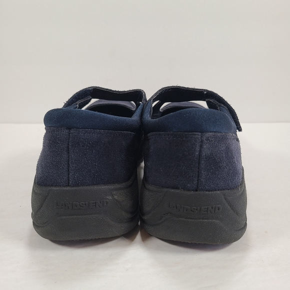 Lands End Navy Blue Suede All Weather Mary Jane Sneaker Women’s Size 6 - Picture 5 of 11